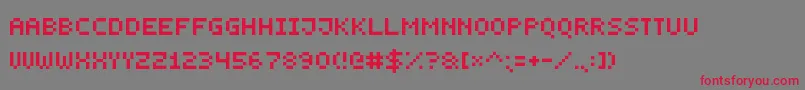 SmallestPixel7 Font – Red Fonts on Gray Background