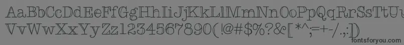 フォントTypemetwo – 黒い文字の灰色の背景