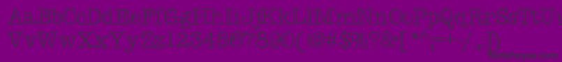 Typemetwo-fontti – mustat fontit violetilla taustalla