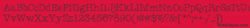 Typemetwo Font – Black Fonts on Red Background