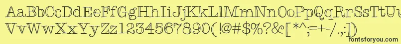 Typemetwo Font – Black Fonts on Yellow Background