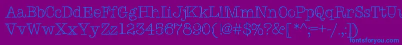 Typemetwo Font – Blue Fonts on Purple Background