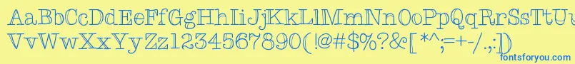 Typemetwo Font – Blue Fonts on Yellow Background