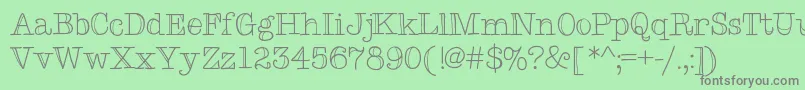 Typemetwo Font – Gray Fonts on Green Background