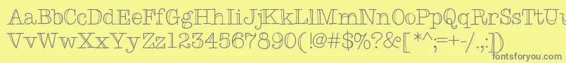 Typemetwo Font – Gray Fonts on Yellow Background