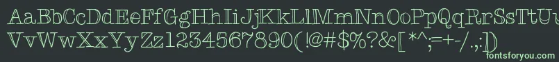 Typemetwo Font – Green Fonts on Black Background