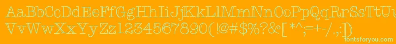 Typemetwo Font – Green Fonts on Orange Background