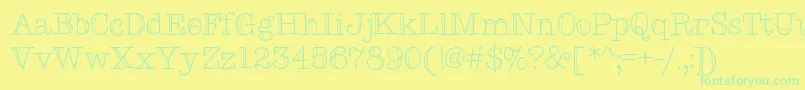Czcionka Typemetwo – zielone czcionki na żółtym tle