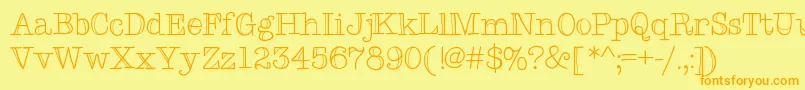Typemetwo Font – Orange Fonts on Yellow Background