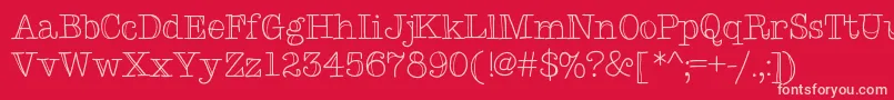 Typemetwo Font – Pink Fonts on Red Background
