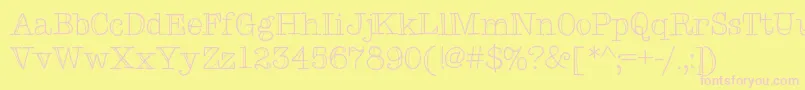 Typemetwo-Schriftart – Rosa Schriften auf gelbem Hintergrund