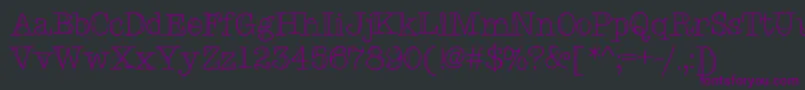 フォントTypemetwo – 黒い背景に紫のフォント