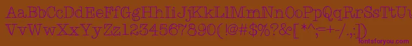 Шрифт Typemetwo – фиолетовые шрифты на коричневом фоне