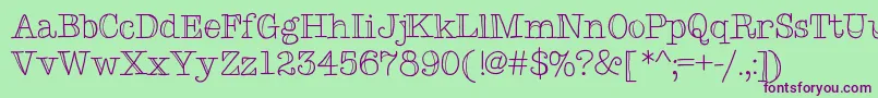 Typemetwo Font – Purple Fonts on Green Background