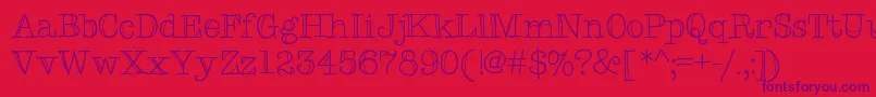 フォントTypemetwo – 赤い背景に紫のフォント