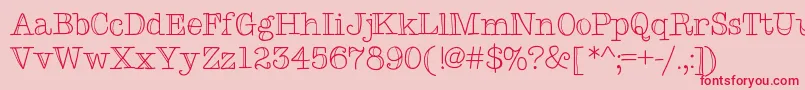 fuente Typemetwo – Fuentes Rojas Sobre Fondo Rosa
