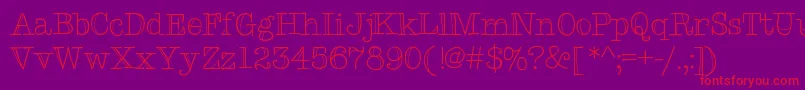 フォントTypemetwo – 紫の背景に赤い文字