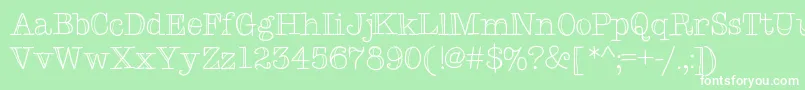 Typemetwo Font – White Fonts on Green Background