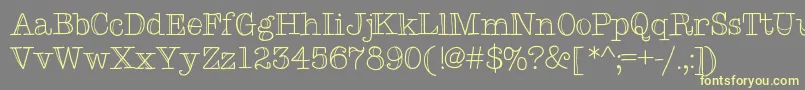フォントTypemetwo – 黄色のフォント、灰色の背景