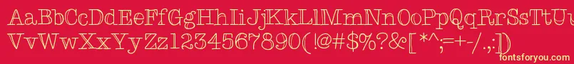 Typemetwo Font – Yellow Fonts on Red Background