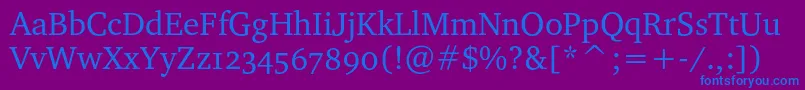 Шрифт Charterosc – синие шрифты на фиолетовом фоне