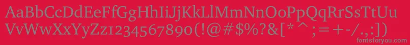 Charterosc Font – Gray Fonts on Red Background