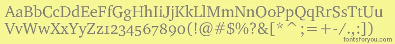 fuente Charterosc – Fuentes Grises Sobre Fondo Amarillo