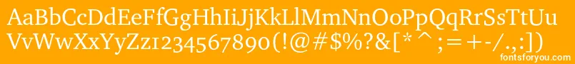 Шрифт Charterosc – белые шрифты на оранжевом фоне
