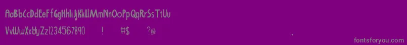 Шрифт BrightAndBeautiful – серые шрифты на фиолетовом фоне