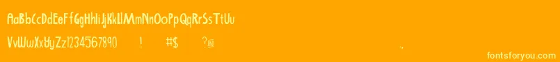 Police BrightAndBeautiful – polices jaunes sur fond orange