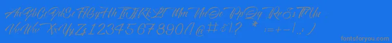 fuente MonteCristo – Fuentes Grises Sobre Fondo Azul
