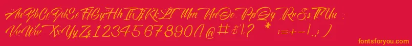 More about MonteCristo Font MonteCristo Font – Orange Fonts on Red Background