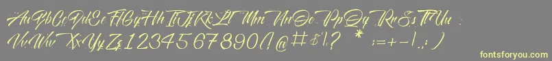 MonteCristo Font – Yellow Fonts on Gray Background
