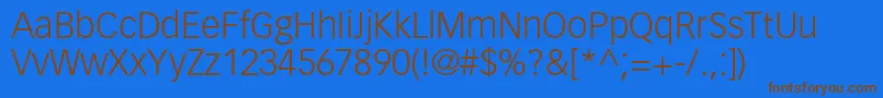 Шрифт VectoraltstdLight – коричневые шрифты на синем фоне