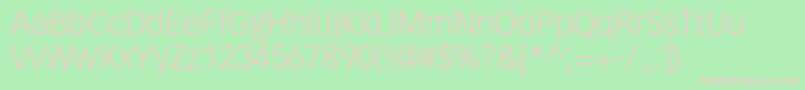 VectoraltstdLight Font – Pink Fonts on Green Background