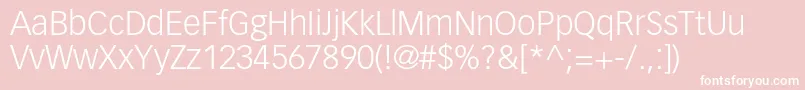 VectoraltstdLight Font – White Fonts on Pink Background