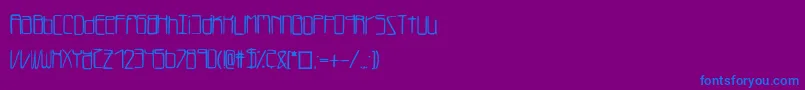 フォントLukefont – 紫色の背景に青い文字