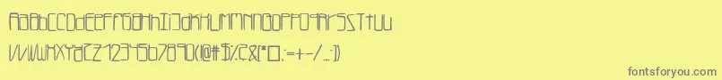 フォントLukefont – 黄色の背景に灰色の文字