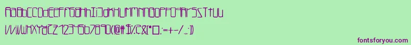 Lukefont-Schriftart – Violette Schriften auf grünem Hintergrund