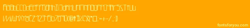 Lukefont Font – Yellow Fonts on Orange Background