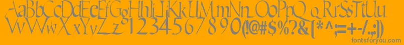 フォントEricRegularTtstd – オレンジの背景に灰色の文字