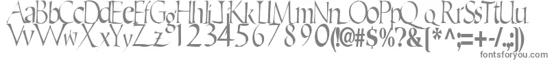 フォントEricRegularTtstd – 白い背景に灰色の文字