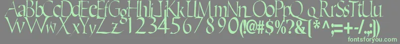 Шрифт EricRegularTtstd – зелёные шрифты на сером фоне