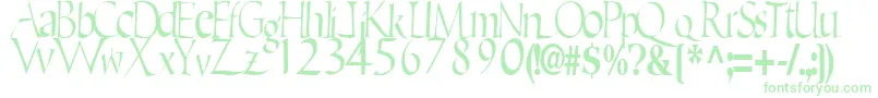 Шрифт EricRegularTtstd – зелёные шрифты на белом фоне