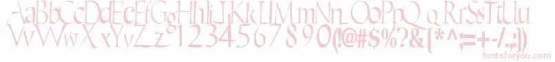 Шрифт EricRegularTtstd – розовые шрифты на белом фоне