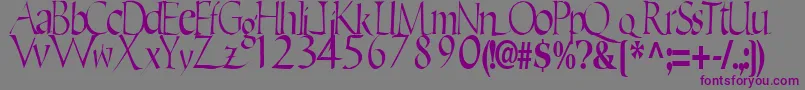 EricRegularTtstd Font – Purple Fonts on Gray Background