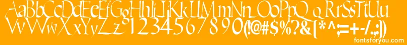 フォントEricRegularTtstd – オレンジの背景に白い文字