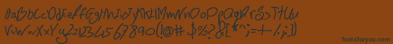BnFontboy Font – Black Fonts on Brown Background
