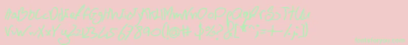 BnFontboy Font – Green Fonts on Pink Background