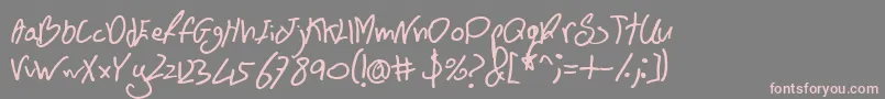 BnFontboy Font – Pink Fonts on Gray Background